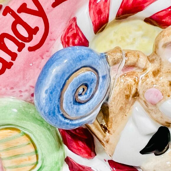 Vintage Fitz & Floyd Candy Lane Express Train Christmas 3 Piece Set 2001 - Picture 5 of 16